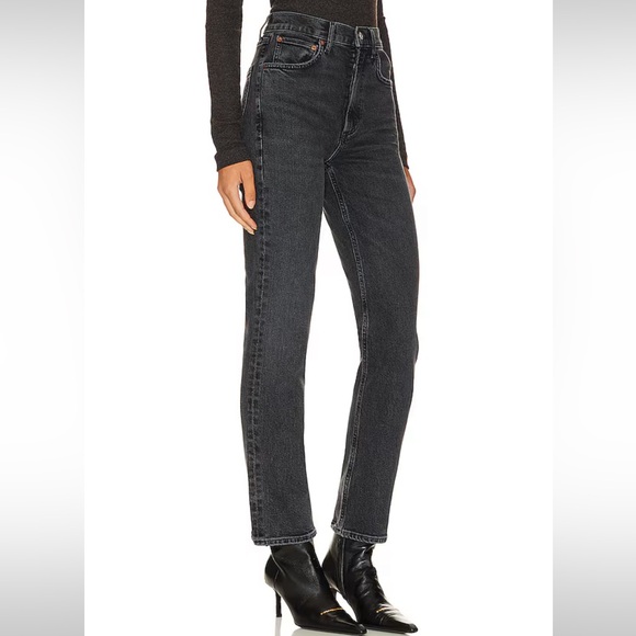 AGOLDE High Rise Stovepipe Jeans in Metal Size 27 - Picture 3 of 11